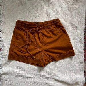 LOU & GREY Burnt Orange Tie Front Shorts - Size S